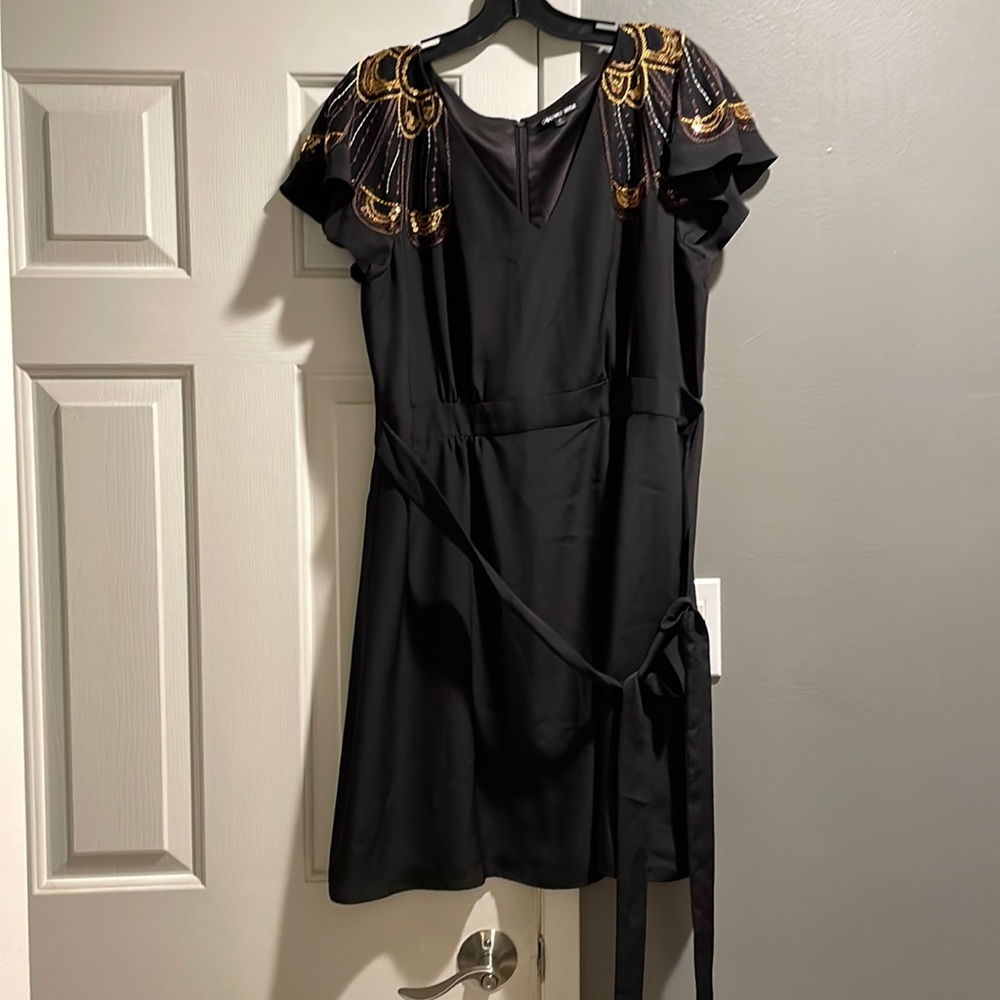 Gianni Bini sequin flutter sleeve dress